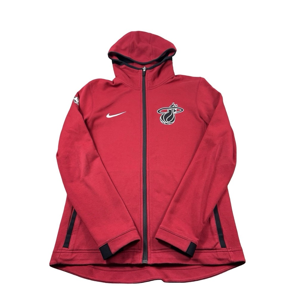Nike NBA Miami Heat Dri-FIT Showtime Full Zip Hooded Jacket Red 940888-608 Mens